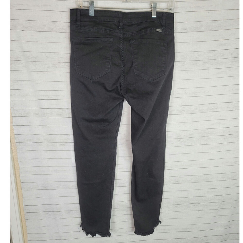 Kancan Shark Bite Raw Hem Button Front Jeans In B… - image 6